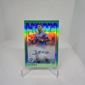 Tarjeta de autógrafo de Savinho /99ex, Topps 2024/25. Manchester City. Tarjeta de fútbol. Envío combinado. Leer información.