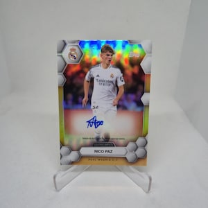 Autographe Nico Paz, Topps Real Madrid 2024. Carte de football. Expédition combinée. Lisez les informations.