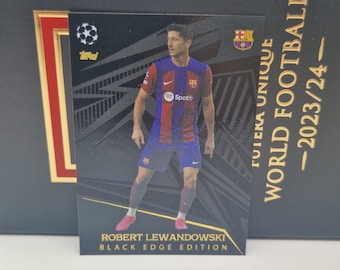 Robert Lewandowski "Black Edge", Topps Match Attax Extra 2024. Soccer card. Trading card. Combined shipping. Read info.