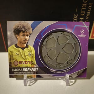 Karim Adeyemi "Commemorative Starball Relic Card" Topps UEFA Club Competitions 2023/2024. Borussia Dortmund. Envio combinado.