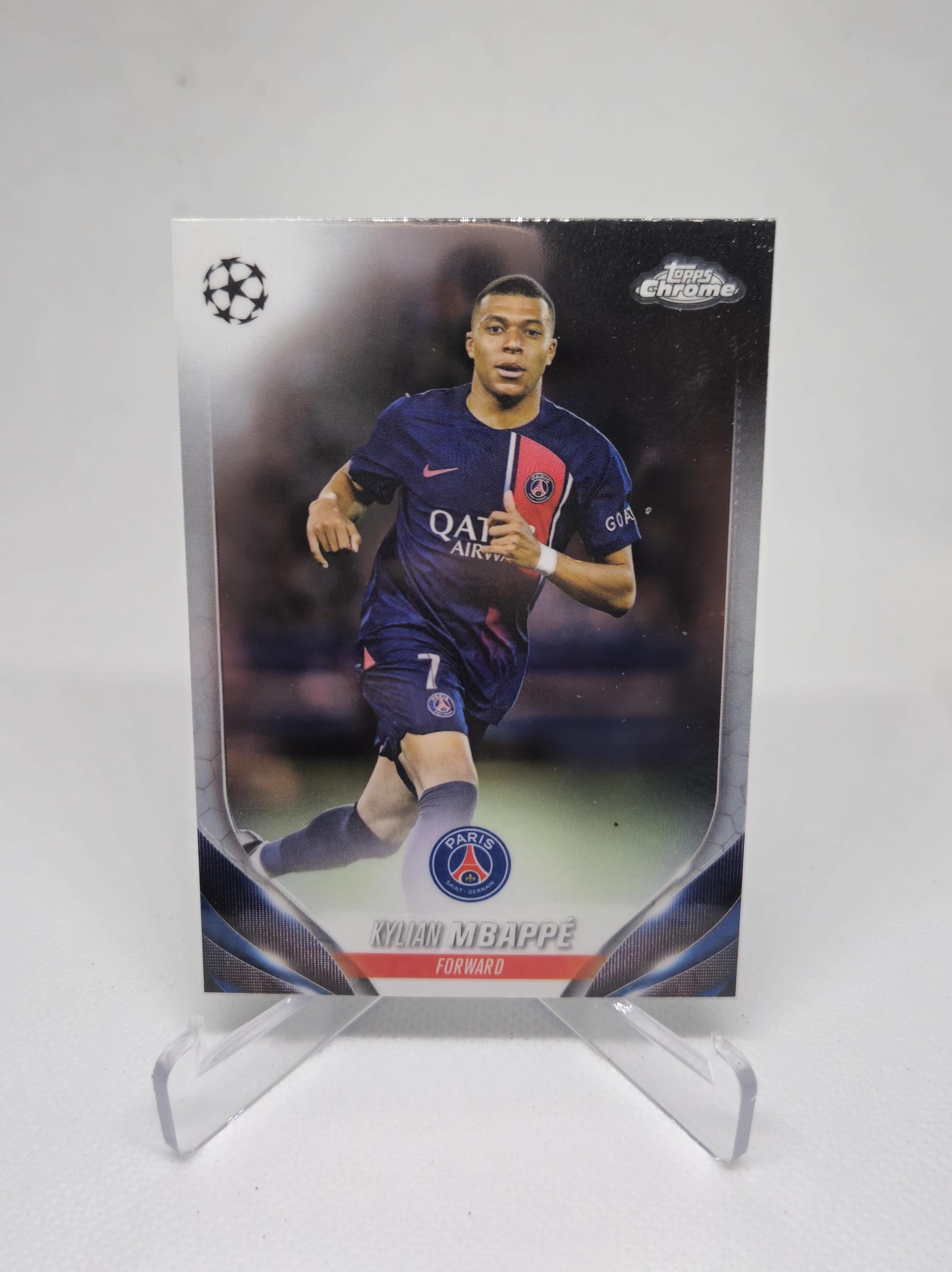 Kylian Mbappe Topps Chrome 2023. Soccer Card. Trading Card