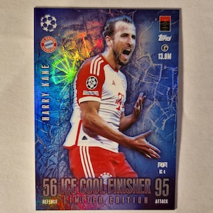 Harry Kane "Ice Cool Finisher Limited Edition", Topps Match Attax Extra 2024. Fußball Karte. Sammelkarte. Kombiversand möglich.Info lesen