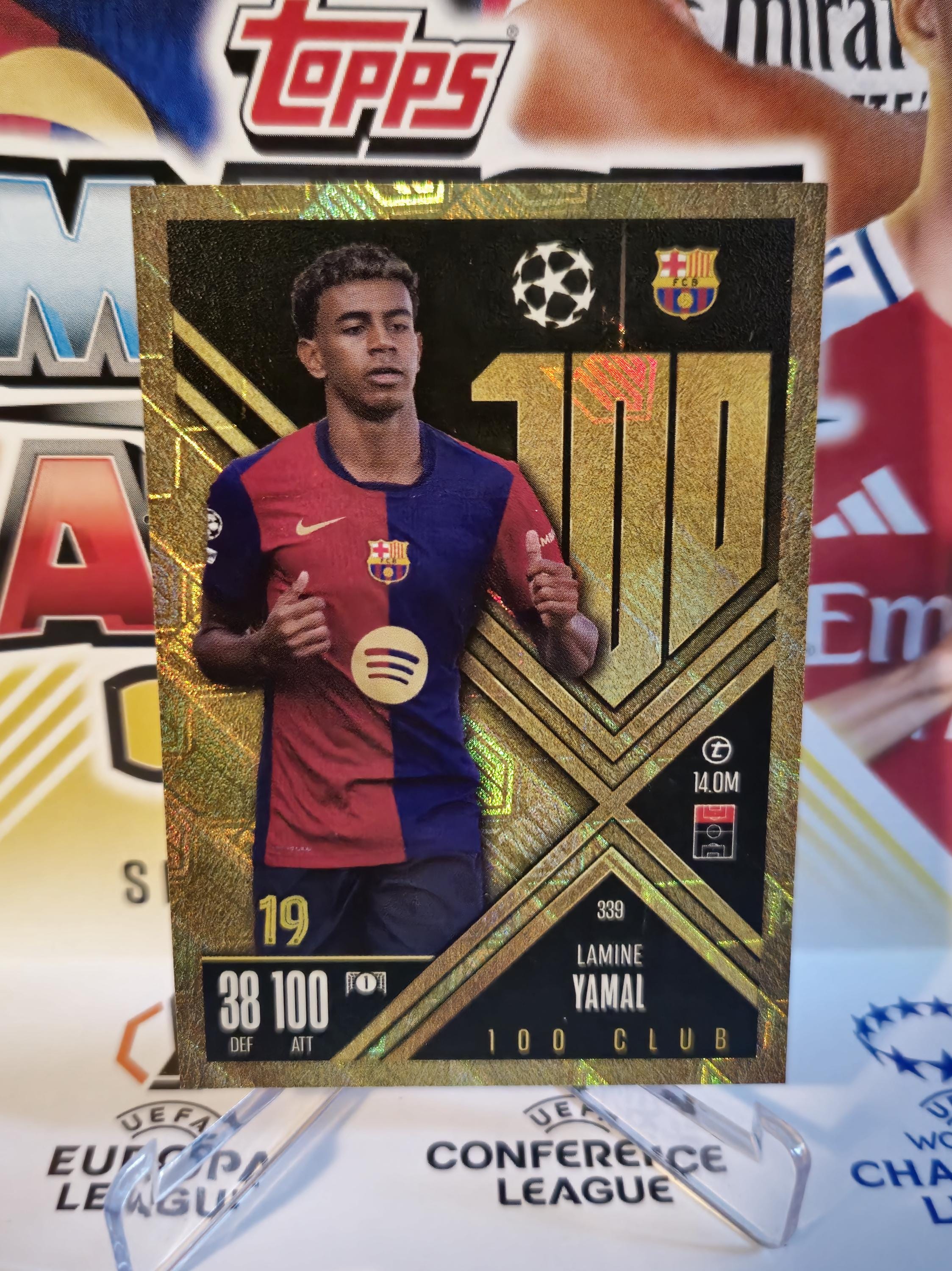 ラミン・ヤマル「100 クラブ」、新しい Topps Match Attax extra 2024