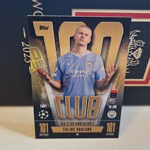 ERLING HAALAND "100 Club" Topps Match Attax Soccer 2024. Soccer card. Trading card. New Match Attax 2024. Combined shipping.