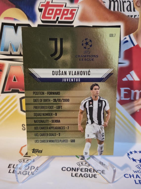 22/23 TOPPS MUSEUM VLAHOVIC ブラホヴィッチ カード 2022-23 Topps Finest UCL Prized Footballers Dusan Vlahovic