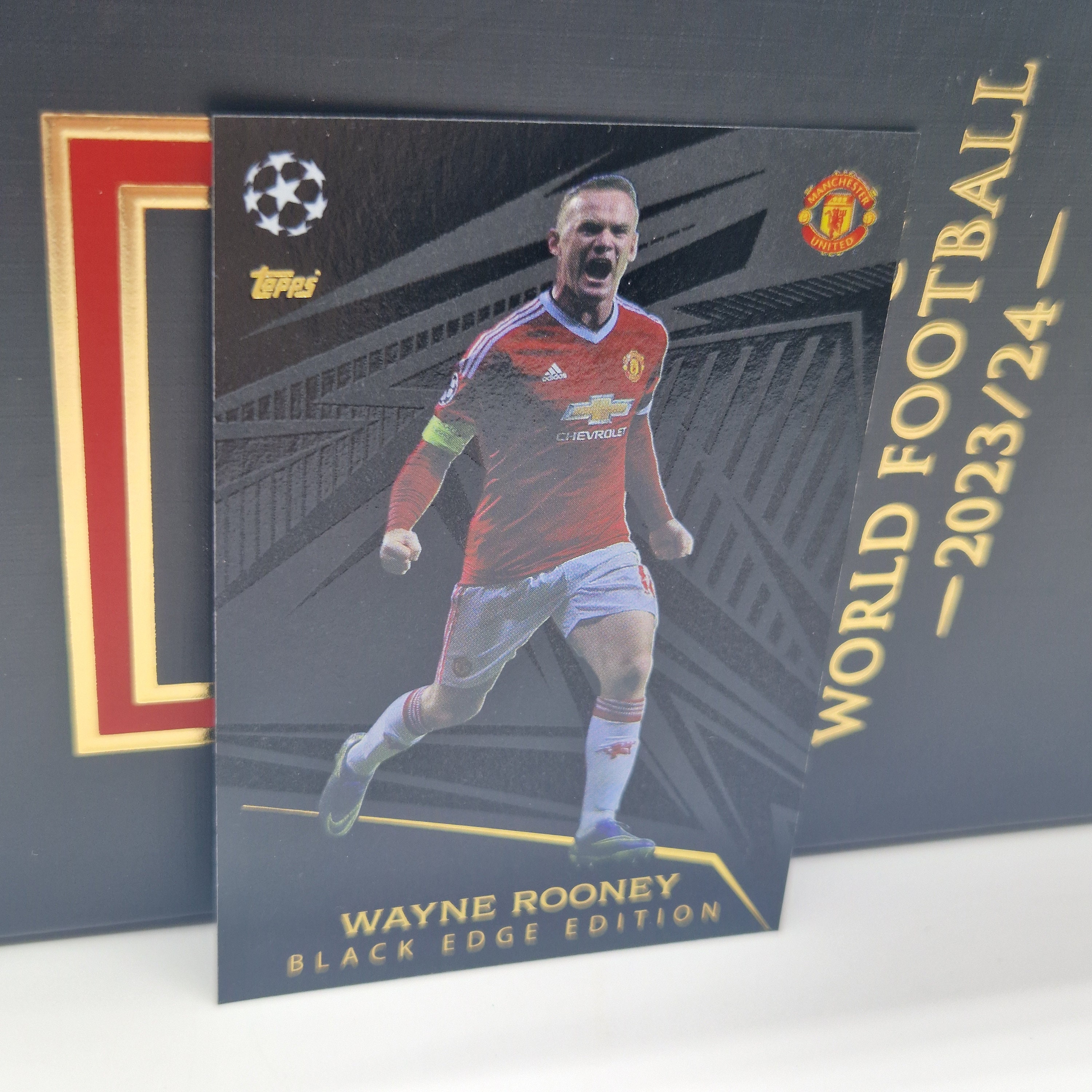 Wayne Rooney black Edge, Topps Match Attax Extra 2024. Soccer Card 
