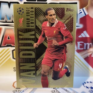 Virgil Van Dijk "Gold Edge", nouveau Topps Match Attax extra 2024/2025. Carte de football. Carte à collectionner. Expédition combinée. Lisez les informations.