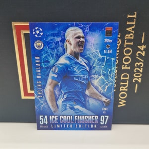 Erling Haaland « Ice Cool Finisher Limited Edition », Topps Match Attax Extra 2024. Carte de football. Carte à collectionner. Expédition combinée. Lire les informations