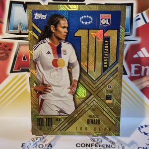 Wendie Renard "100 Club", Novo Topps Match Attax extra 2024/2025. Cartão de futebol. Cartão colecionável. Envio combinado. Ler informações.