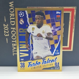 Vini JR „Turbo Talent Limited Edition”, Topps Match Attax Soccer 2024. Karta piłkarska. Karta kolekcjonerska. Wysyłka łączona. Vinicius JR