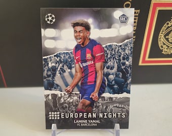 Lamine Yamal RC "European Nights" Topps Uefa Club Competitions 2024. Barcelona. Soccer card. Trading card. Combined shipping. Read info.