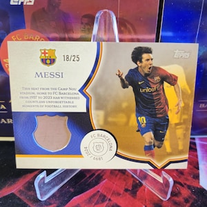 MESSI, Topps FC Barcelona 125 years anniversary - RELIC seat Camp Nou - Lionel Messi /25ex. Combined shipping. Read info.