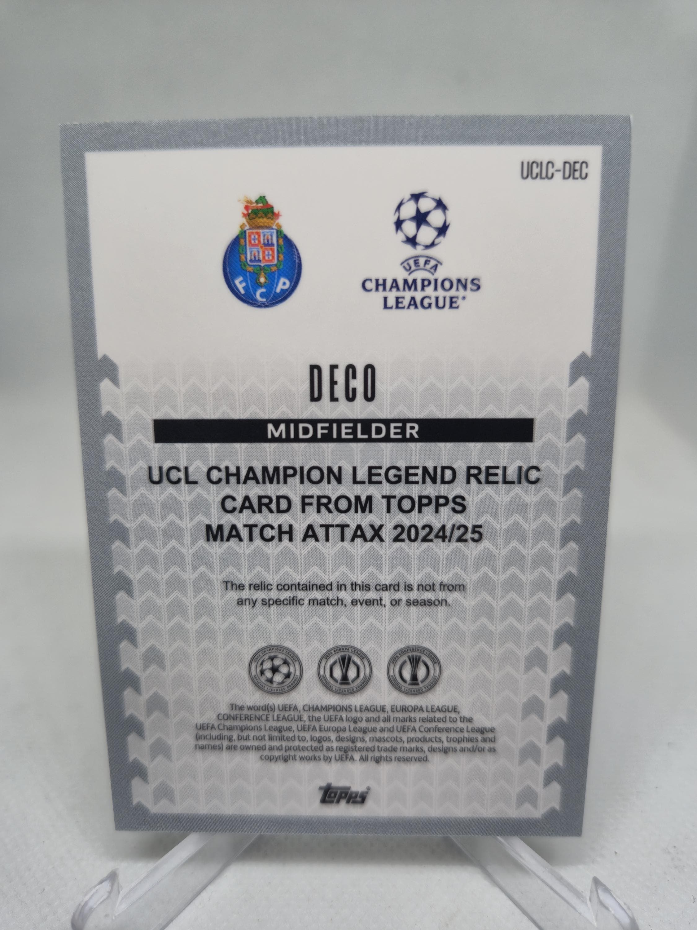 Deco Legend Relic Card UCL Champion, Topps Match Attax 2024/2025