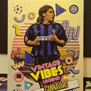 Fabio Cannavaro "Vintage Wibes", Nueva Topps Match Attax 2024/2025. Cromos de fútbol. Cromos coleccionables. Envío combinado. Leer más.