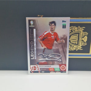 Brian Laudrup « Legend Signature Style », Topps Match Attax Euro 2024. Danemark. Carte de football. Carte à collectionner. Expédition combinée. Lisez les informations.