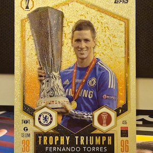 Fernando Torres "Trofeo Triunfo", Nuevo Topps Match Attax 2024/2025. Cromos de fútbol. Cromos coleccionables. Envío combinado. Leer info.