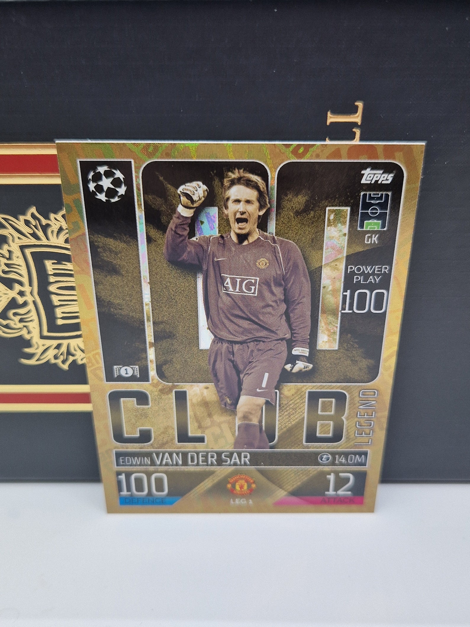 Edwin Van Der Saar "100 Club", Topps Match Attax Soccer 2022/23. Soccer Card. Trading Card ...
