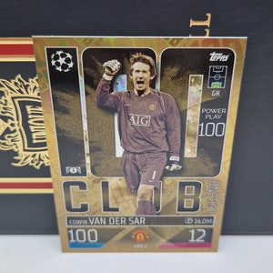 Edwin Van Der Saar "100 Club", Topps Match Attax Soccer 2022/23. Soccer Card. Trading Card ...