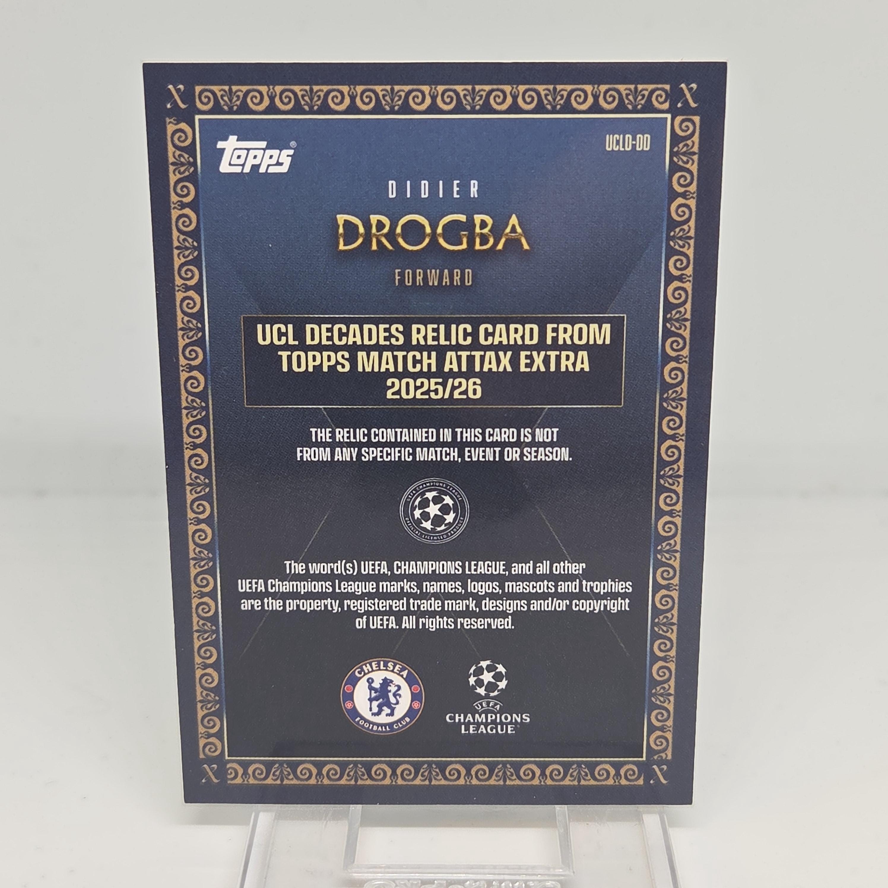 Didier Drogba UCL DECADES RELIC Topps Match Attax Extra 25/26 
