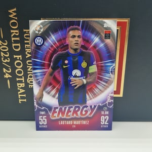 Lautaro Martinez « Energy », Topps Match Attax Extra 2024. Carte de football. Carte à collectionner. Expédition combinée. Lisez les informations.