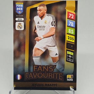 Kylian Mbappe "Fans Favourite" Adrenalyn XL Soccer 2024/25. Carta da calcio. Carta collezionabile. Spedizione combinata.