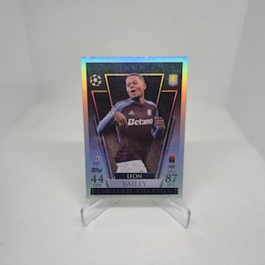 Leon Bailey « Platinum Pull Edition », nouveau Topps Match Attax 2024/2025. Villa Aston. Carte de football. Expédition combinée. Lisez les informations.