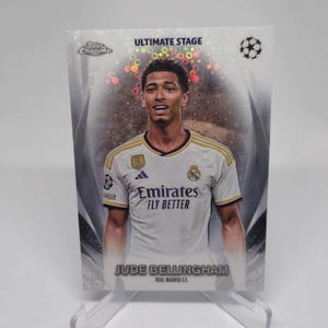 Jude Bellingham Topps Chrome Ultimate Stage 23/24. Real Madrid. Cromos de fútbol. Cromos coleccionables. Envío combinado. Leer información.