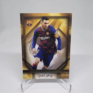 Lionel Messi "Gold Drip", Topps Barcelona team set 23/24. Soccer card. Combined shipping.