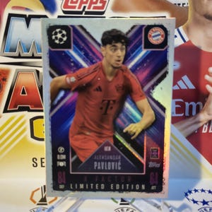 Aleksandar Pavlovic, « X-Factor Limited », nouveau Topps Match Attax supplémentaire 2024/2025. Carte de football. Carte à collectionner. Expédition combinée. Lisez les informations.