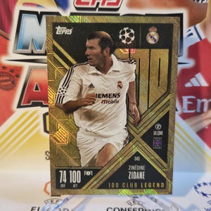 Zinedine Zidane « 100 Club », nouvelle taxe Topps Match en sus 2024/2025. Carte de football. Carte à collectionner. Expédition combinée. Lisez les informations.