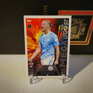 Erling Haaland « Mega Boost » Topps Match Attax 2024. Carte de football. Carte à collectionner. Expédition combinée. Lisez les informations.