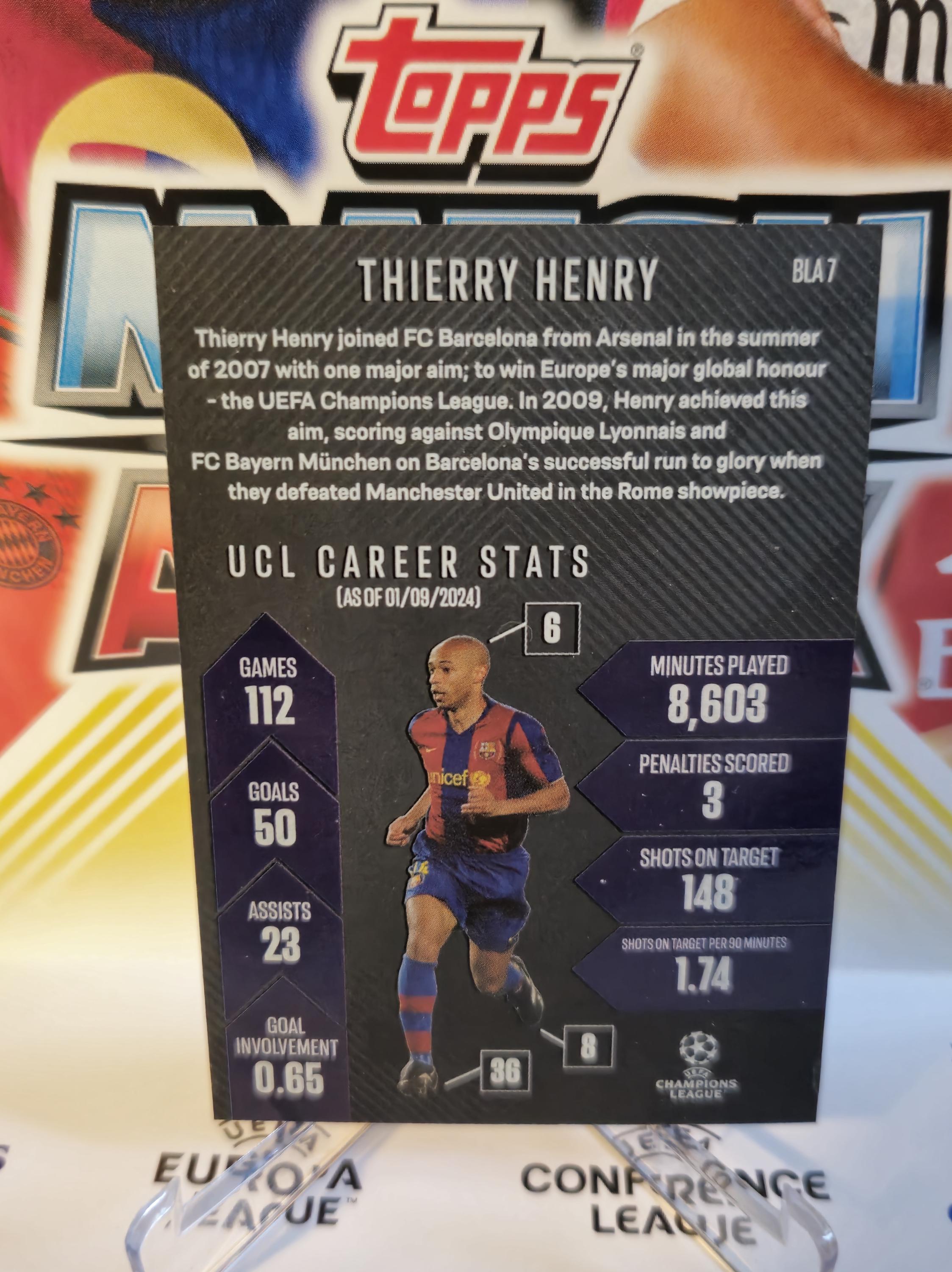 ティエリ・アンリ「ブラックエッジ」、Topps Match Attax Extra 2024