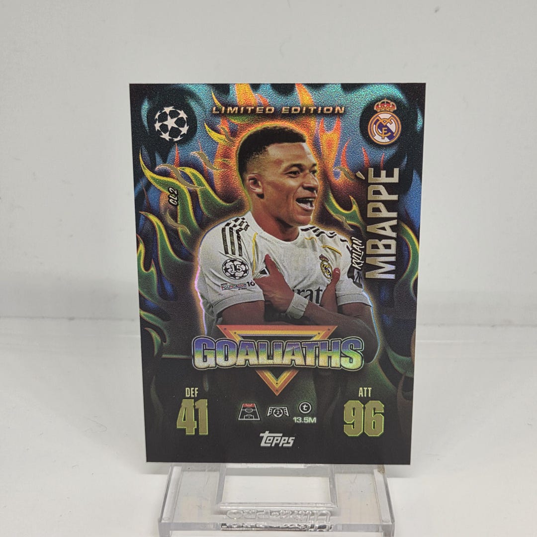 mbappe limited edition card Kylian Mbappe "limited Edition", New Topps Match Attax 2024/2025. Soccer Card. Trading Card. Combined Shipping. Read Info