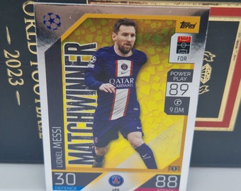 Lionel Messi "Matchwinner" Topps Match Attax 2022/2023. Soccer card. Trading card. Combined shipping. Leo Messi