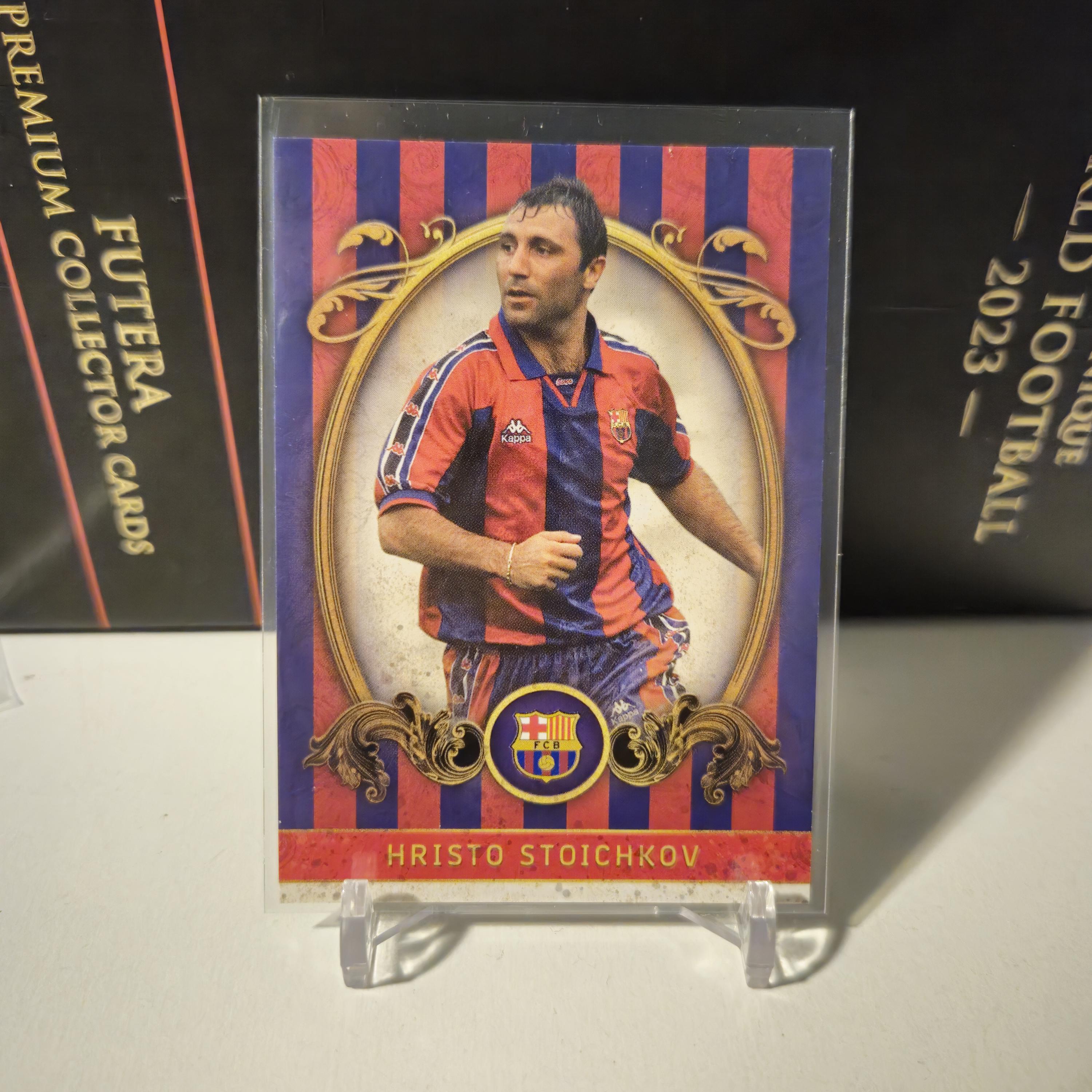 Hristo Stoichkov, Topps Barcelona Team Set 23/24. Soccer Card