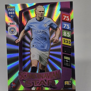 Erling Haaland "Scandinavian Star" Adrenalyn XL Soccer 2024/25. Carta da calcio. Carta collezionabile. Spedizione combinata.