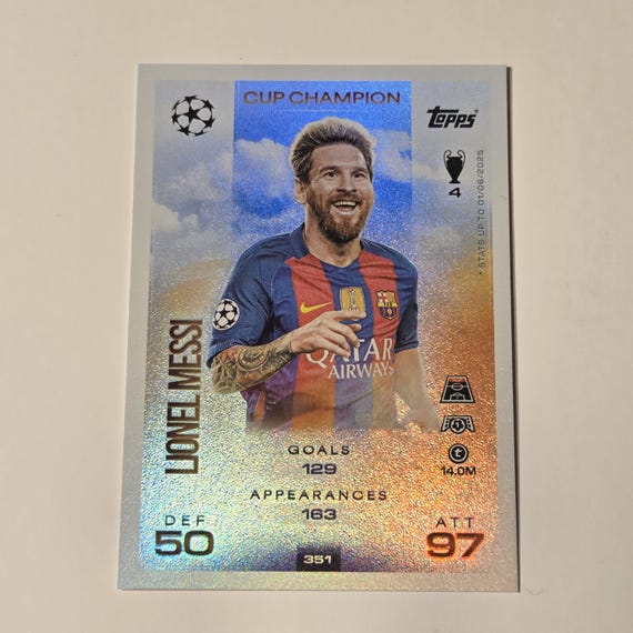 メッシ　ワールドカップ　カード　レア　サッカー リオネル・メッシ「カップチャンピオン」Topps Match Attax 25/26