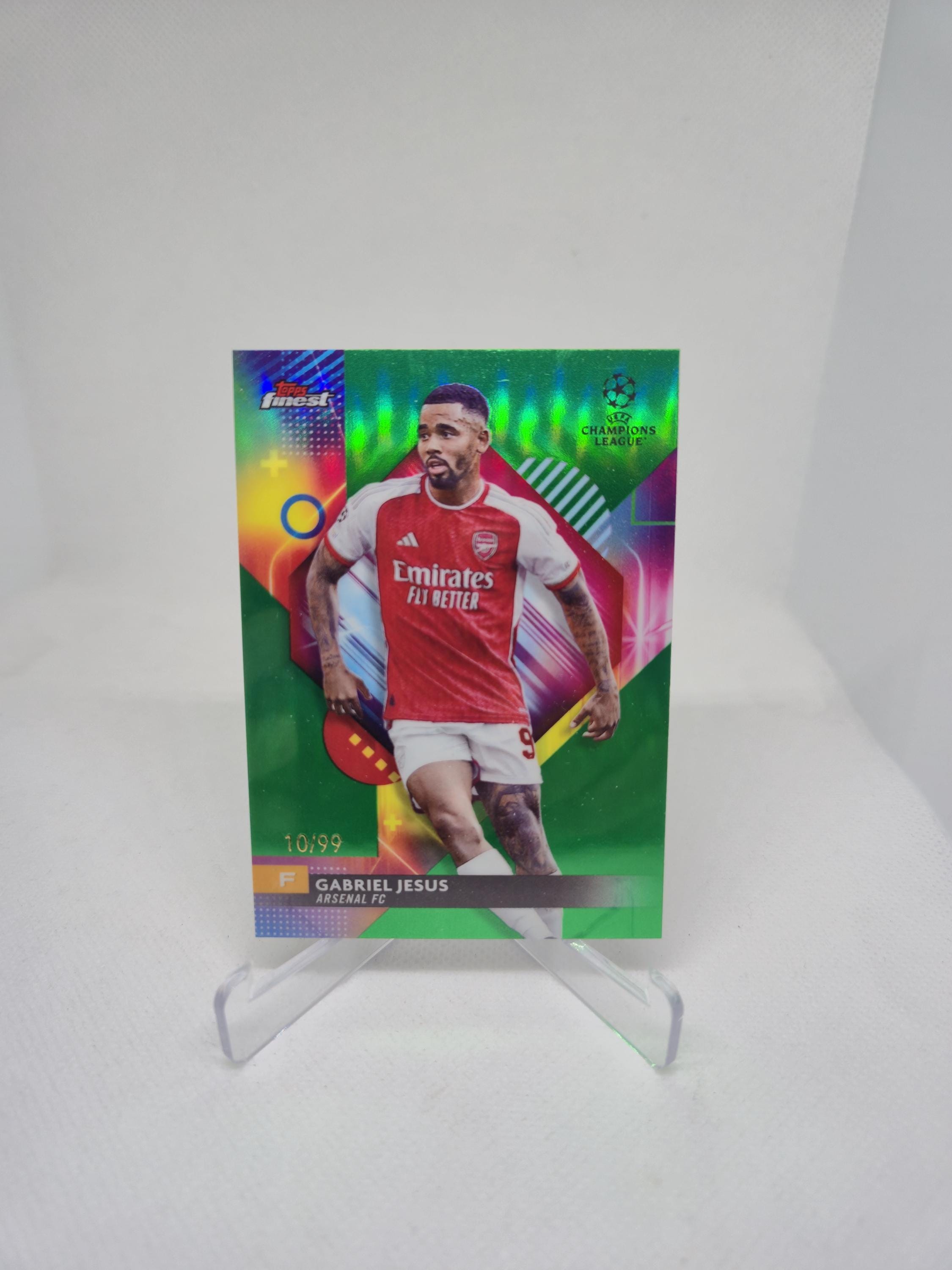 ガブリエル・ジェズス 10/99ex Topps Finest 2024。アーセナル