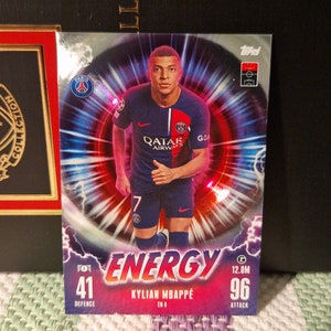 KYLIAN MBAPPE "Energy", Topps Match Attax Soccer 2024. Cromos de fútbol. Cromos coleccionables. Envío combinado.