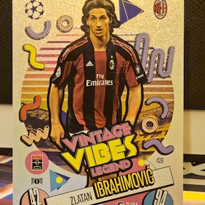 Zlatan Ibrahimovic "vintage Wibes", nouveau Topps Match Attax 2024/2025. Carte de football. Carte à collectionner. Expédition combinée. Lisez les informations.