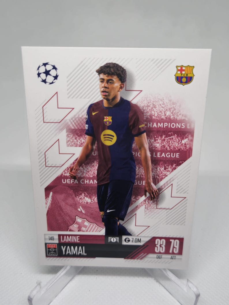 Lamine Yamal Match Attax 24/25. Barcelona. Soccer Card. Trading Card