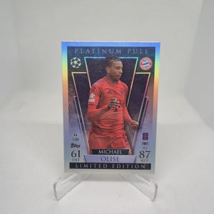 Michael Olise "Platinum Pull Edition", Novo Topps Match Attax 2024/2025. Bayern de Munique. Cartão de futebol. Envio combinado. Leia as informações.