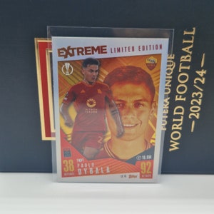 Paulo Dybala « Extreme Limited Edition », Topps Match Attax Extra Soccer 2024. Carte de football. Carte à collectionner. Expédition combinée. Lisez les informations.