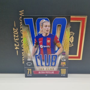 Alexia Putellas "100 Club", Topps Match Attax Extra 2024. Voetbalkaart. Ruilkaart. Gecombineerde verzending. Informatie lezen.