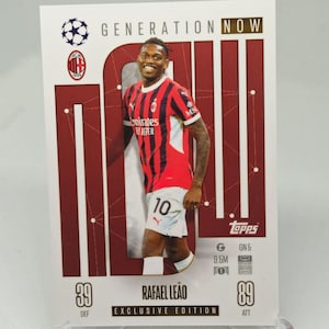 Rafael Leao « Generation Now », nouveau Topps Match Attax 2024/2025. Carte de football. Carte à collectionner. Expédition combinée. Lisez les informations.