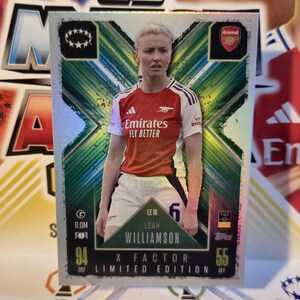 Leah Williamson « X-Factor Limited », nouvelle taxe Topps Match supplémentaire 2024/2025. Carte de football. Carte à collectionner. Expédition combinée. Lisez les informations.