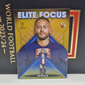 Neymar JR &quot;Elite Focus&quot; GOLD, 42/50ex!! Topps Superstar 2022/2023. Soccer card. Trading card. Combined shipping.