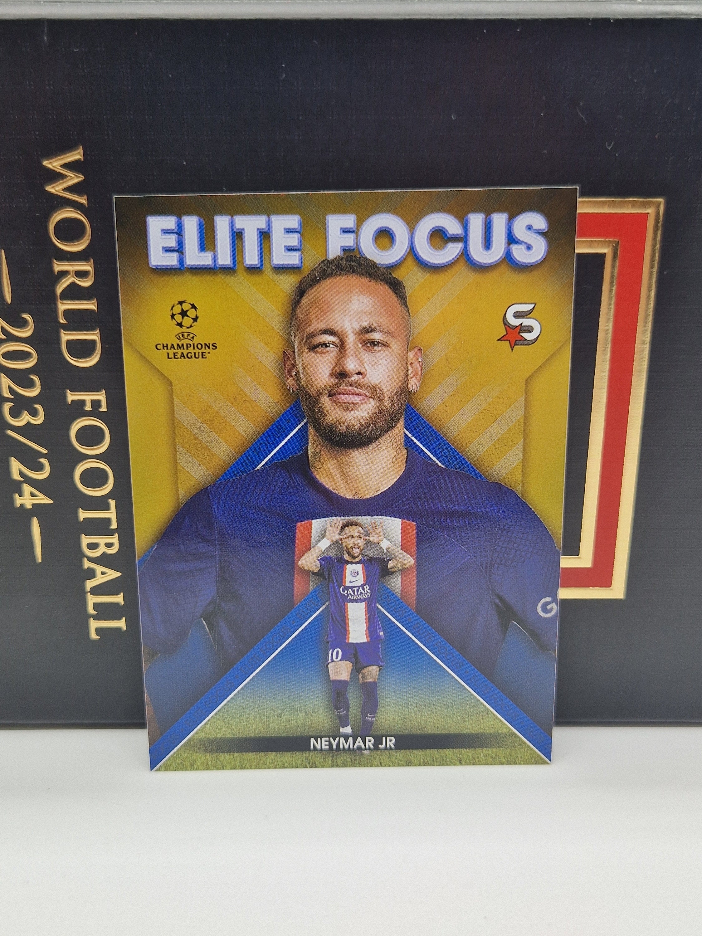 Neymar JR "Elite Focus" GOLD, 42/50ex!! Topps Superstar 2022/2023. Soccer card. Trading card. Combined shipping.