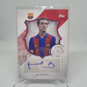 ¡Autógrafo de Alberto 2/5x! Tarjeta Topps FC Barcelona 125.º aniversario 2024. Envío combinado.
