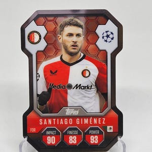 "Chrome Pro Elite Shield" de Santiago Gimenez, nouveau Topps Match Attax 2024/2025. Carte de football. Carte à collectionner. Expédition combinée. Lisez les informations.